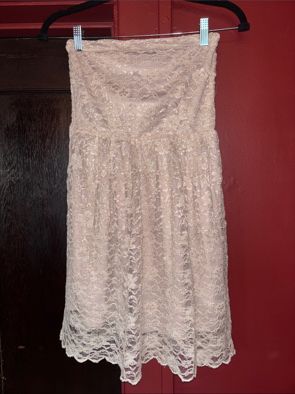Rue21 Lace Strapless Dress in Cream